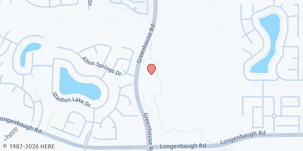 Map showing Weekley Community Center at 8440 Greenhouse Rd., Cypress, TX