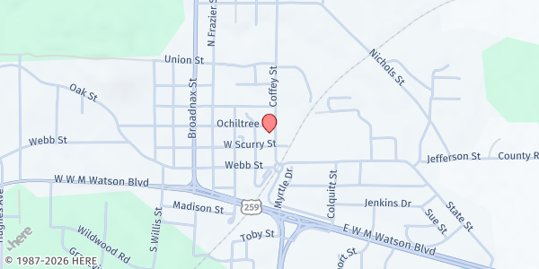 Map showing St. Patrick's Lords Pantry at St. Patrick's Lords Pantry, Daingerfield, TX