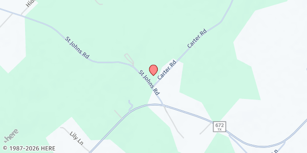 Map showing Joe Roland Community Center at 112 St Johns Rd., Dale, TX