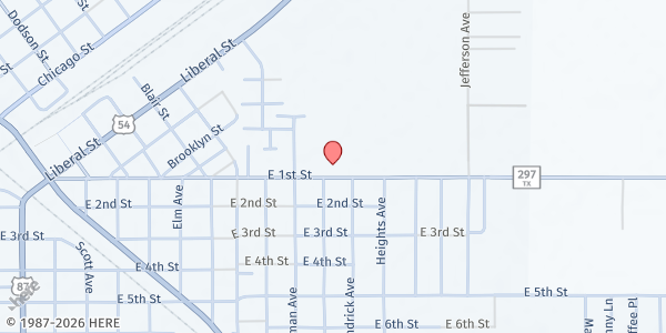 Map showing Good Samaritan Dalhart at 1115 E 1st, Dalhart, TX