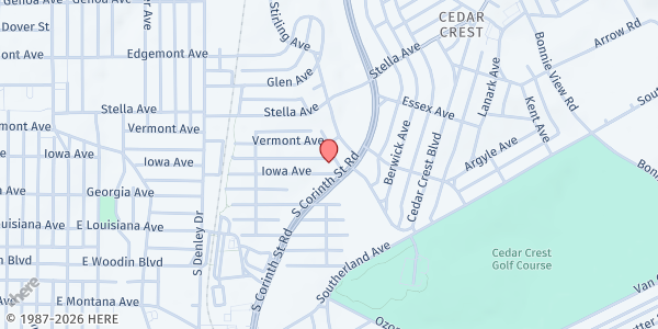 Map showing Ark Of Hope II at 1567 Iowa Ave, Dallas, TX