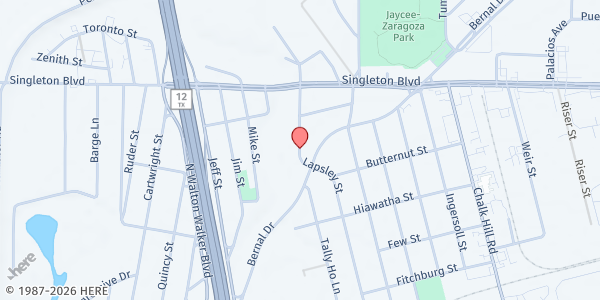Map showing CCD Marillac at 2843 Lapsley St., Dallas, TX