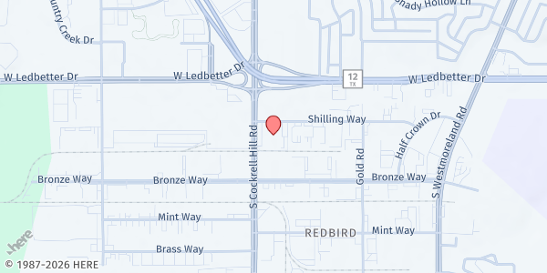 Map showing Crossroads Community Services - Main Location at 4500 S. Cockrell Hill Rd., Dallas, TX