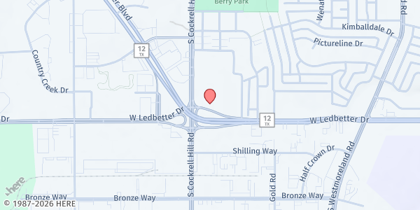 Map showing Divine Inspiration Ministry at 4325 W. Ledbetter Dr., Dallas, TX