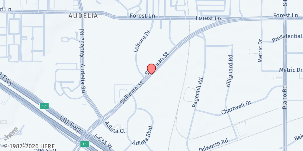 Map showing Factory of God at 12021 Plano Road, Dallas, TX