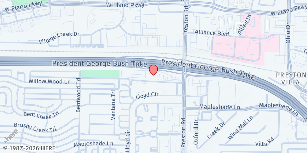 Map showing Family Gateway - Dallas at 19373 Preston Rd, Dallas, TX