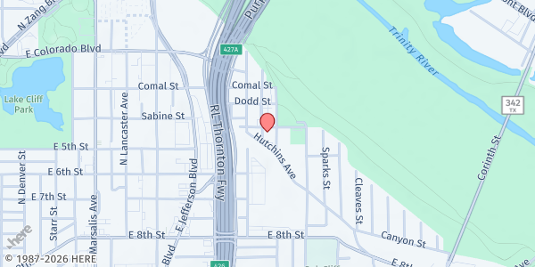 Map showing Golden Gate MBC Food Pantry at 1128 Reverend CBT Smith Street, Dallas, TX