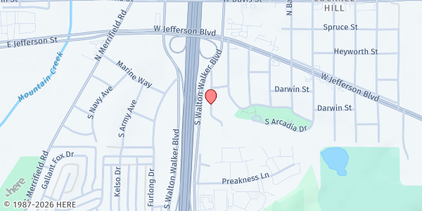 Map showing GOLDENGATE CHURCH at 1128 CBT SMITH St, DALLAS, TX