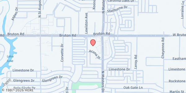 Map showing Inspired Vision Compassion Center at 2019 N. Masters Dr., Dallas, TX