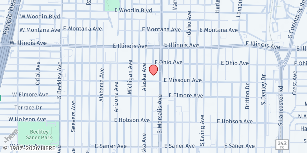 Map showing Marsalis Avenue Church of Christ-Project 75216 at 2431 S. Marsalis Ave., Dallas, TX