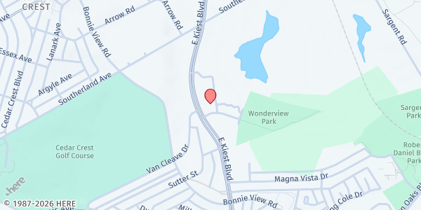 Map showing Odds Are Against Us at 2906 E. Kiest Blvd, Dallas, TX