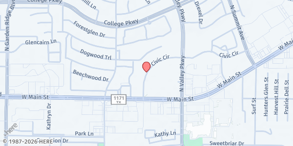 Map showing Open Harvest Pantry at 211 N Hook St. Lake, Dallas, TX