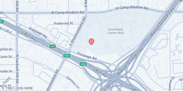 Map showing Operations Community Cares International at 7202 S. Westmoreland Dr., Dallas, TX