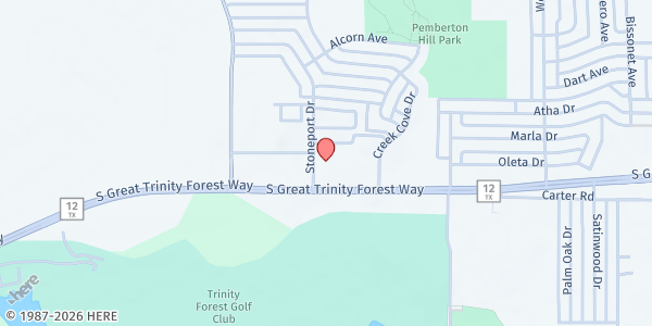 Map showing Portfolio Riverstation Apartments at 220 Stoneport Dr., Dallas, TX