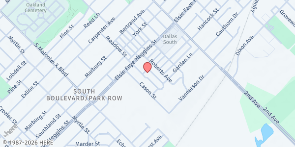 Map showing Rosemont Apartment at 4722 Meadows St, Dallas, TX