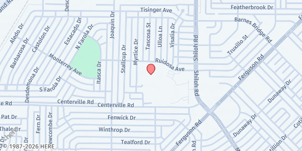 Map showing Silver Gardens at 2620 RUIDOSA AVE, Dallas, TX