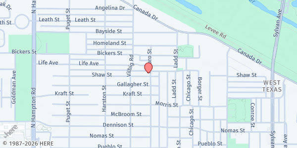 Map showing Southside Economic & Community Dev Corp - Main Location at 1701 Shaw St, Dallas, TX