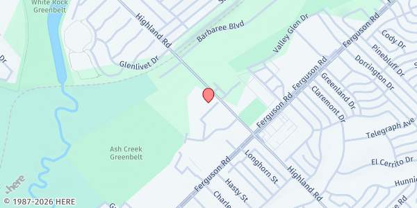 Map showing The Mondello Living Mobile Pantry - Highland Rd Distribution at 2000 Highland Rd., Dallas, TX