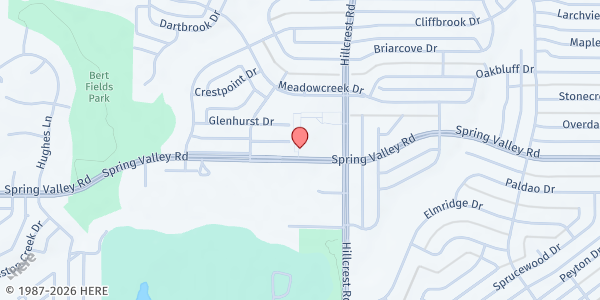 Map showing Transfiguration at 14115 Hillcrest Rd, Dallas, TX