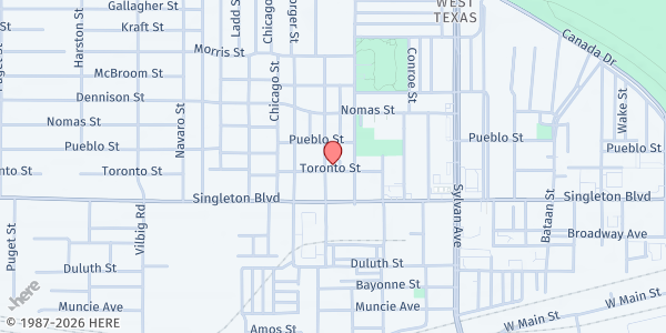 Map showing Wesley Rankin Community Center at 3100 Crossman Ave., Dallas, TX