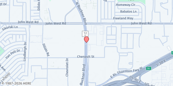Map showing Wilkinson Center at 3402 N. Buckner Blvd Suite 302, Dallas, TX