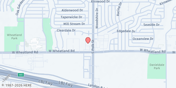 Map showing Youth World at 1121 W Wheatland Rd, Dallas, TX