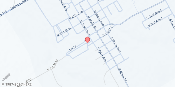 Map showing Manna From Above at 95 NE 1st St, Dawson, TX
