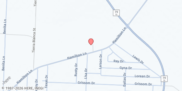 Map showing Val Verde Community Ctr Pct. #2 at FM 2523 Hamilton Lane, Del Rio, TX
