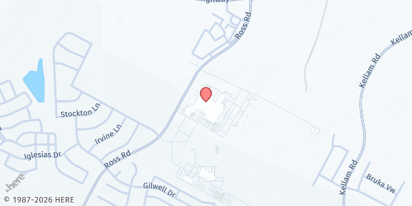 Map showing Del Valle High School (Central Austin Mobile Pantry) at 5201 Ross Rd., Del Valle, TX