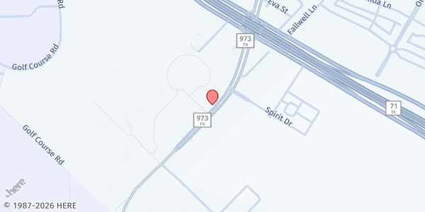 Map showing Travis County Community Center - Del Valle at 3518 FM 973 South, Del Valle, TX
