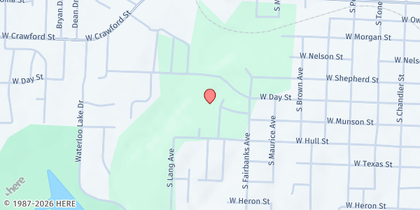 Map showing BARNABAS CENTER at 2800 S Mirick Ave., Denison, TX