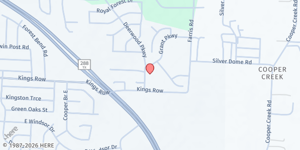 Map showing Lifegate Church at 3350 Deerwood Pkwy., Denton, TX