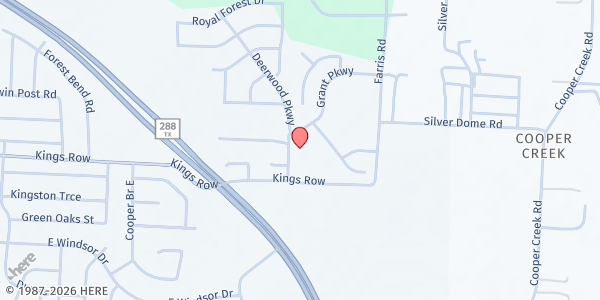 Map showing Living Water Pantry at Lifegate Church at 3350 Deerwood Pkwy., Denton, TX