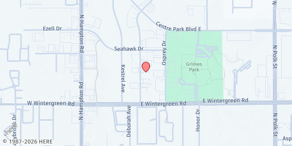Map showing Chocolate Mint Foundation - DeSoto at 1604 Falcon Drive, DeSoto, TX