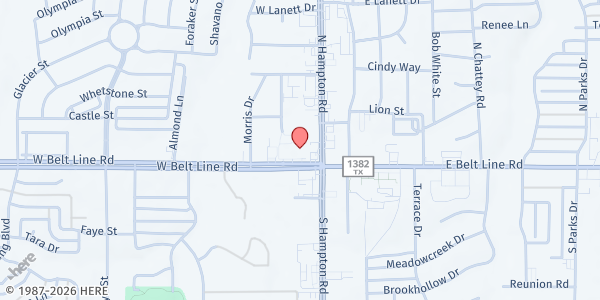 Map showing CMBC (Desoto) at 115 W. Belt Line Rd., DeSoto, TX