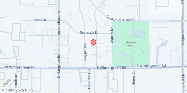 Map showing Salt n Pepper Kids at 1607 Falcon Dr. Ste 101, Desoto, TX