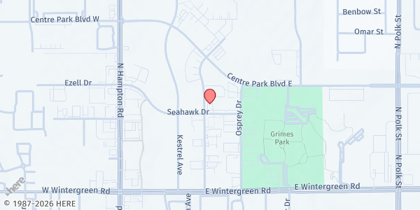 Map showing Youth In View - Desoto at 1630 Falcon Dr, Desoto, TX