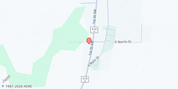 Map showing Detroit Food Pantry at 910 1st SW., Detroit, TX