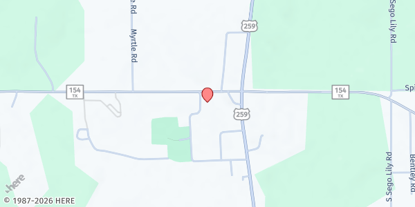 Map showing Diana UMC at 11576 Hwy 154 E, Diana, TX
