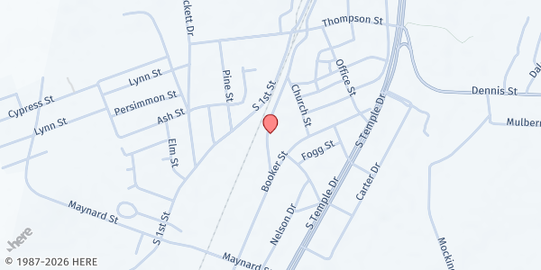 Map showing Diboll Christian Outreach at 411 S. Hines St., Diboll, TX