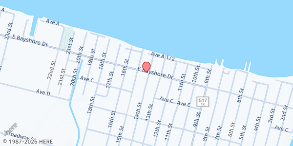 Map showing Faith for Life Church at 1417 FM 646 E, Dickinson, TX