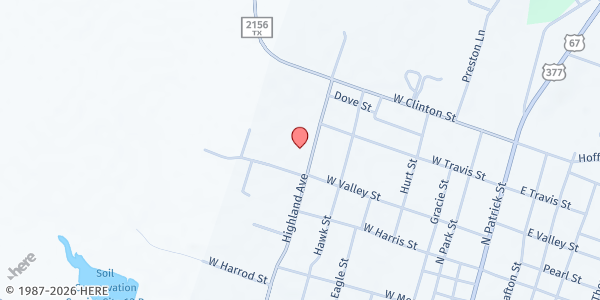 Map showing First UMC Dublin at 630 Highland Ave., Dublin, TX