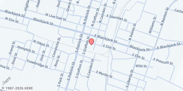 Map showing The Love Basket at 207 E Elm, Dublin, TX