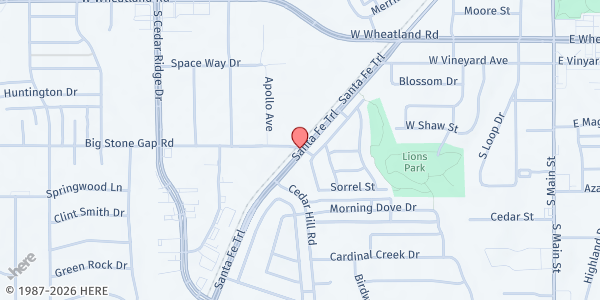 Map showing GracePlace Food Pantry at 528 Big Stone Gap Rd, Duncanville, TX