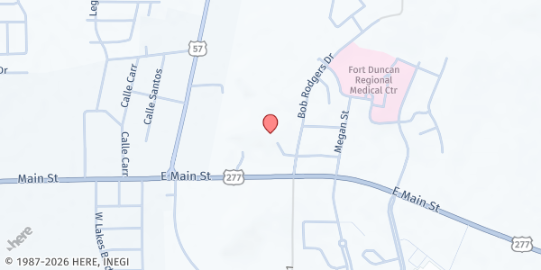 Map showing Southwest Texas College Building F Room F-11 at 3101 Bob Rogers Dr, Eagle Pass, TX