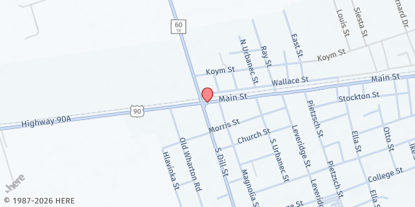 Map showing C.A.R.E. Food Pantry at 219 FM 291, East Bernard, TX