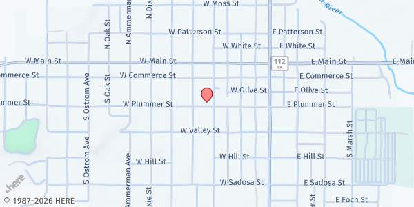 Map showing Daugherty Street Church of Christ at 309 S. Daugherty Ave., Eastland, TX