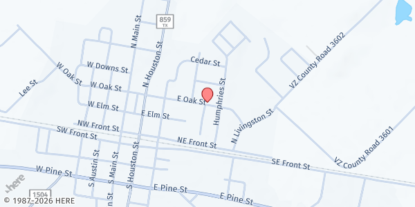 Map showing Collective Ministries at 508 E Oak St, Edgewood, TX