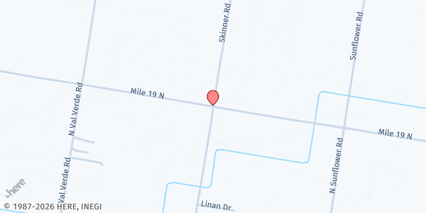 Map showing Grace Church at 23981 N. Skinner Rd., Edinburg, TX