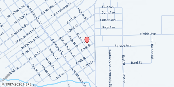 Map showing Blessing Cup Storehouse at 507 Bruns St, El Campo, TX